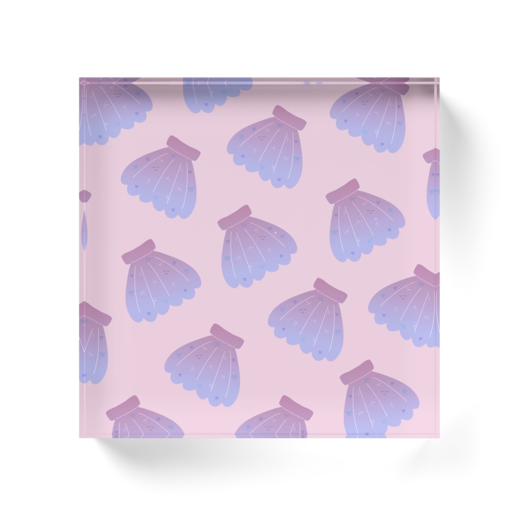 ゆめかわ貝殻柄アクリルブロック