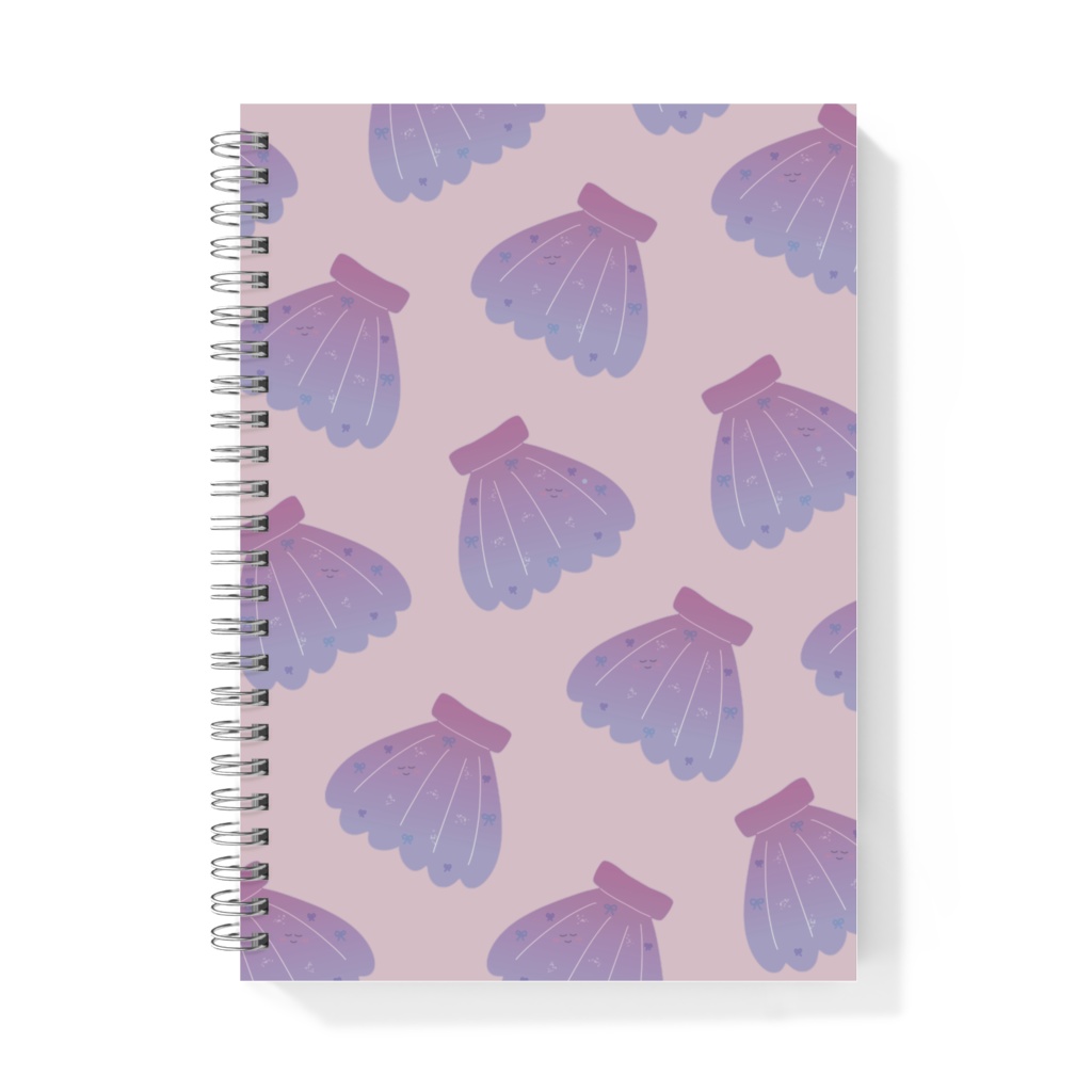 ゆめかわ貝殻柄A5リングノート