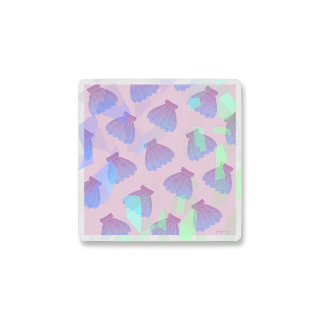 キラキラホログラムゆめかわ貝殻ステッカー