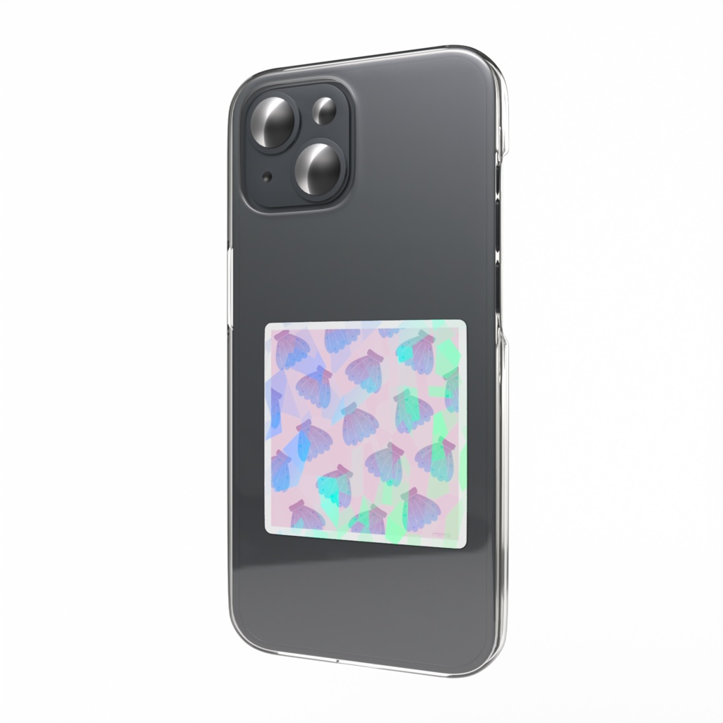 キラキラホログラムゆめかわ貝殻ステッカー