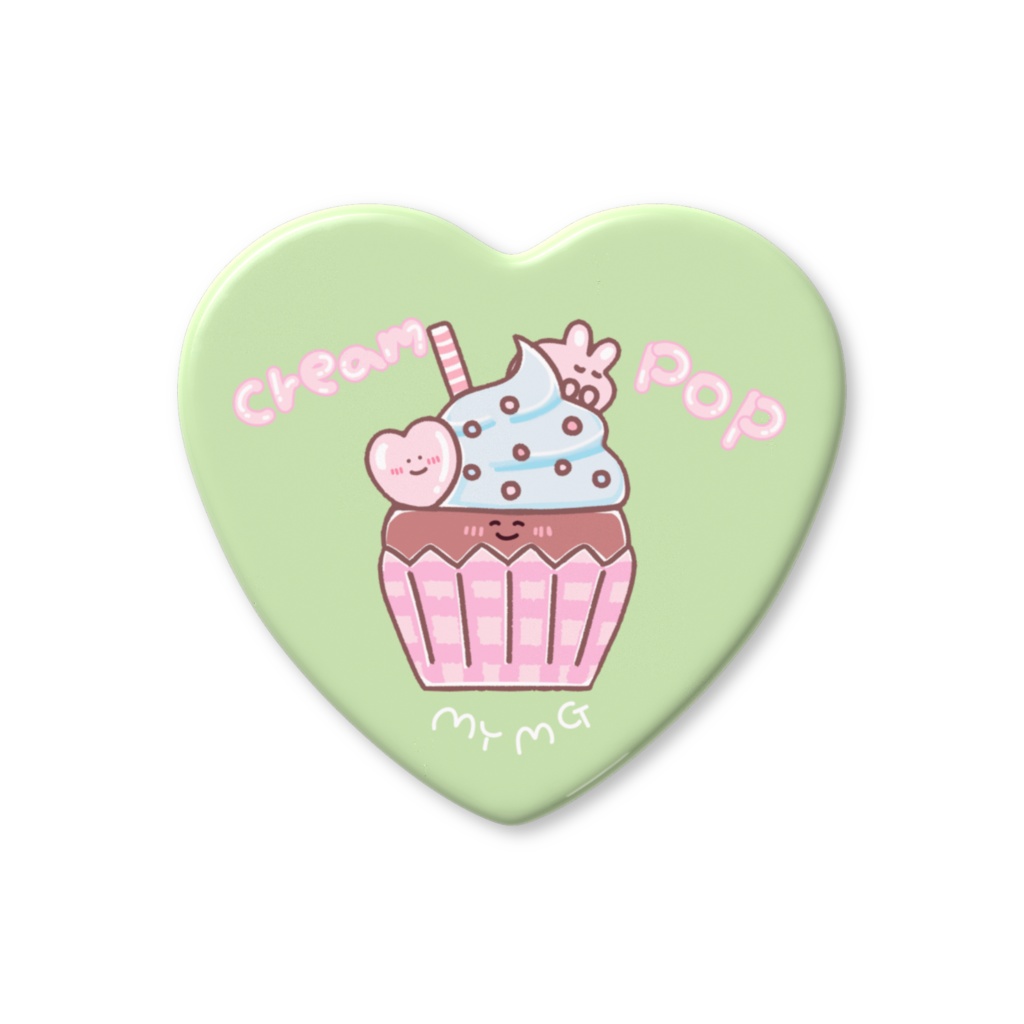 creampop/カップケーキ缶バッジ