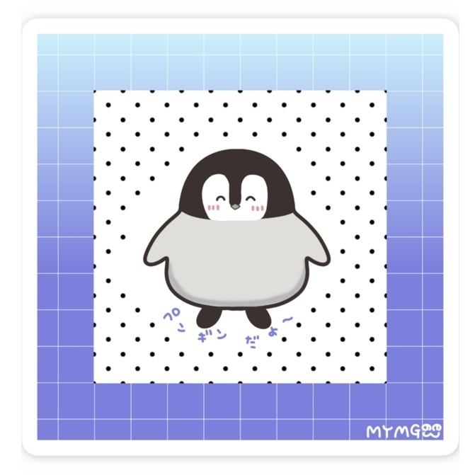 にっこりペンギンちゃんステッカー