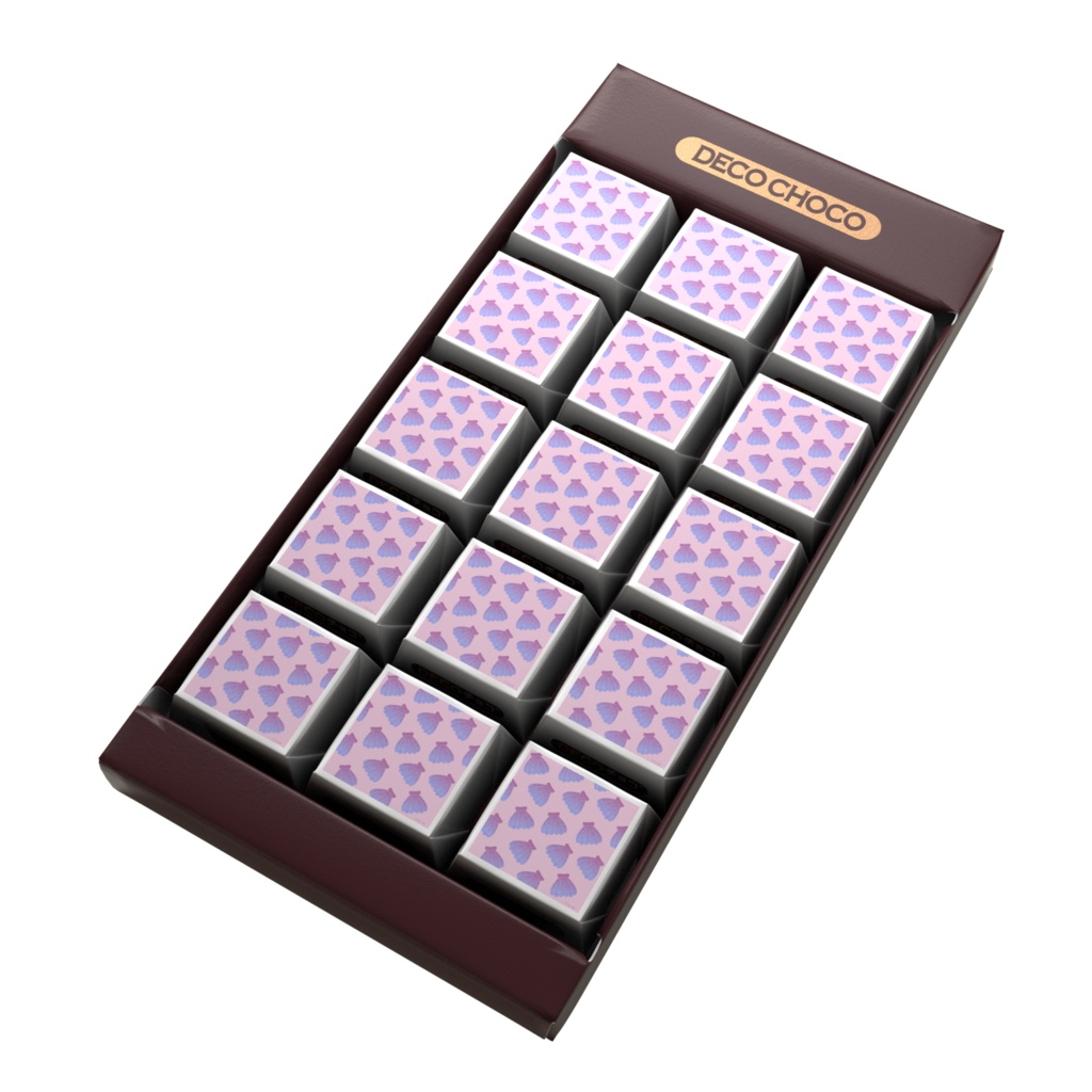 ゆめかわ貝殻柄のDECOチョコレート