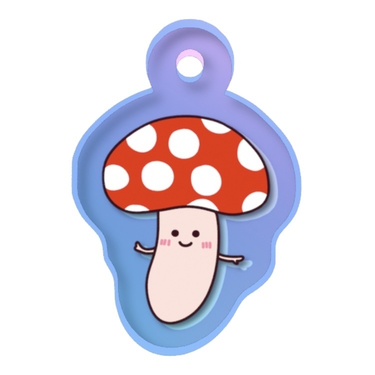 水玉きのこちゃんオーロラめじるしチャーム