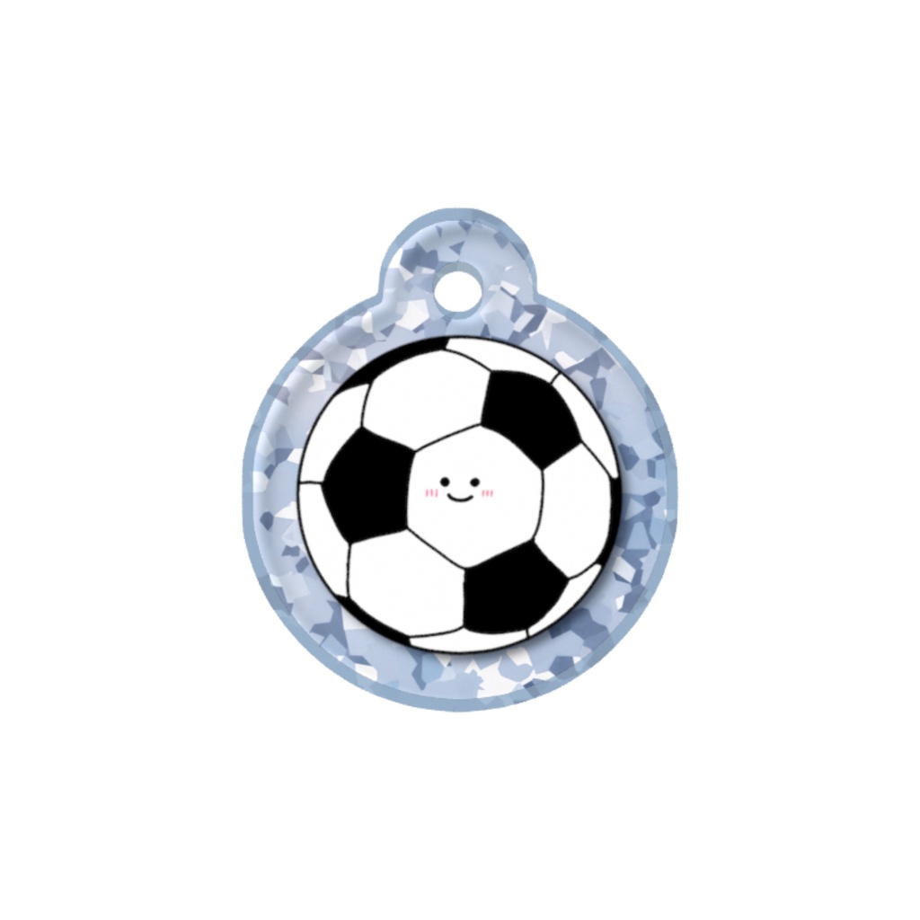 サッカー!ボールのラメめじるしチャーム