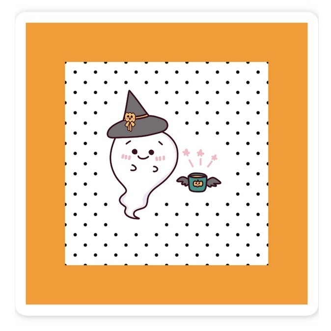 ハロウィン/かぼちゃプリンとおばけちゃんステッカー