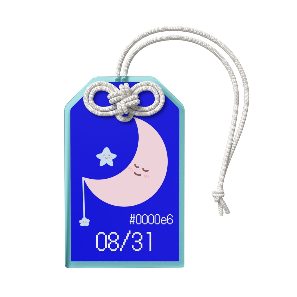 🌙【8月31日】バースデーカラー アクリルお守りキーホルダー(紫紺)