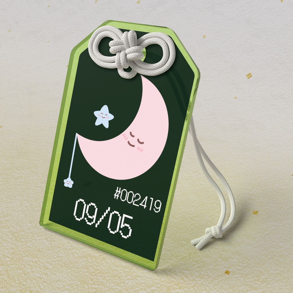 🌙【9月5日】バースデーカラーアクリルお守りキーホルダー/鉄色
