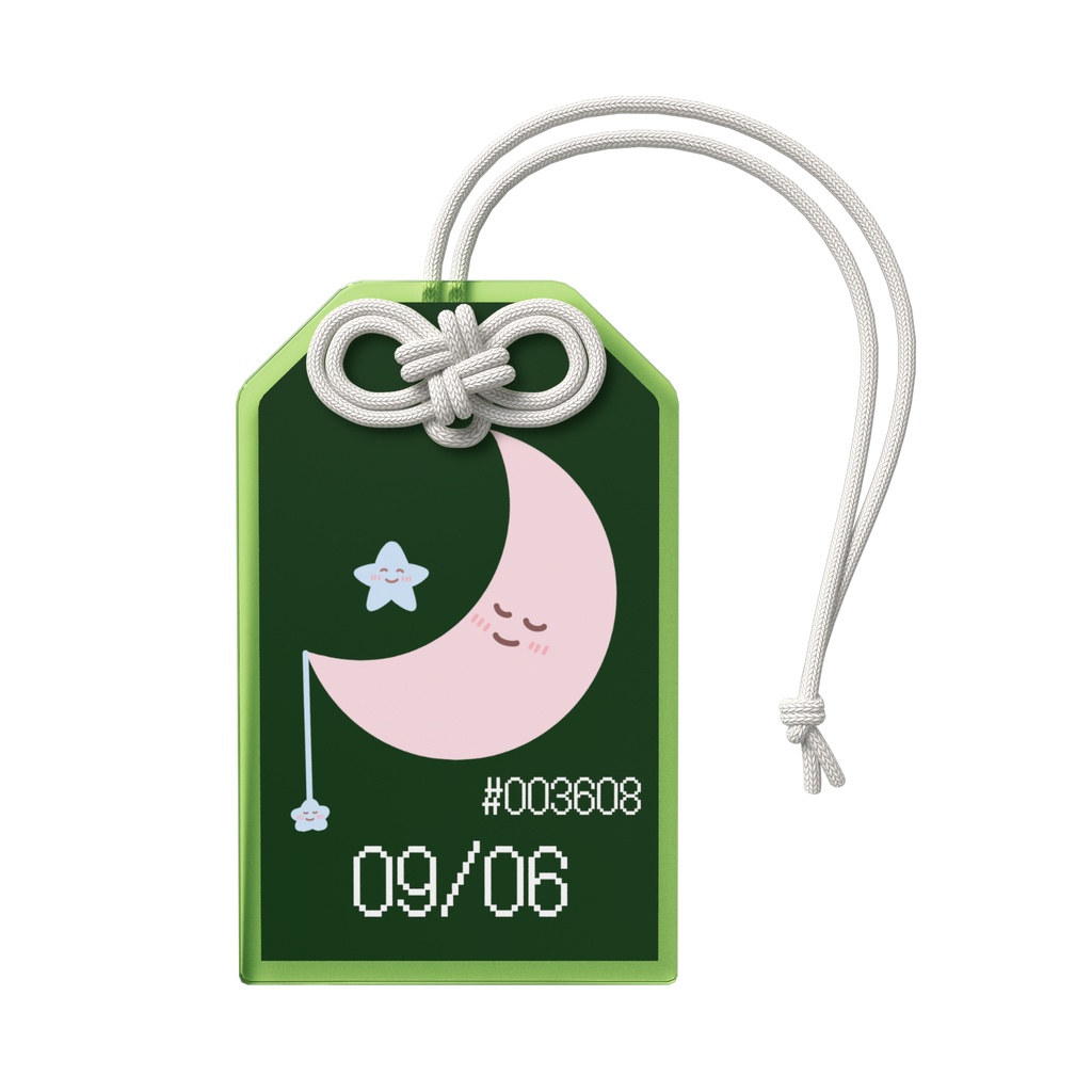 🌙【9月6日】バースデーカラーアクリルお守りキーホルダー/海松藍色