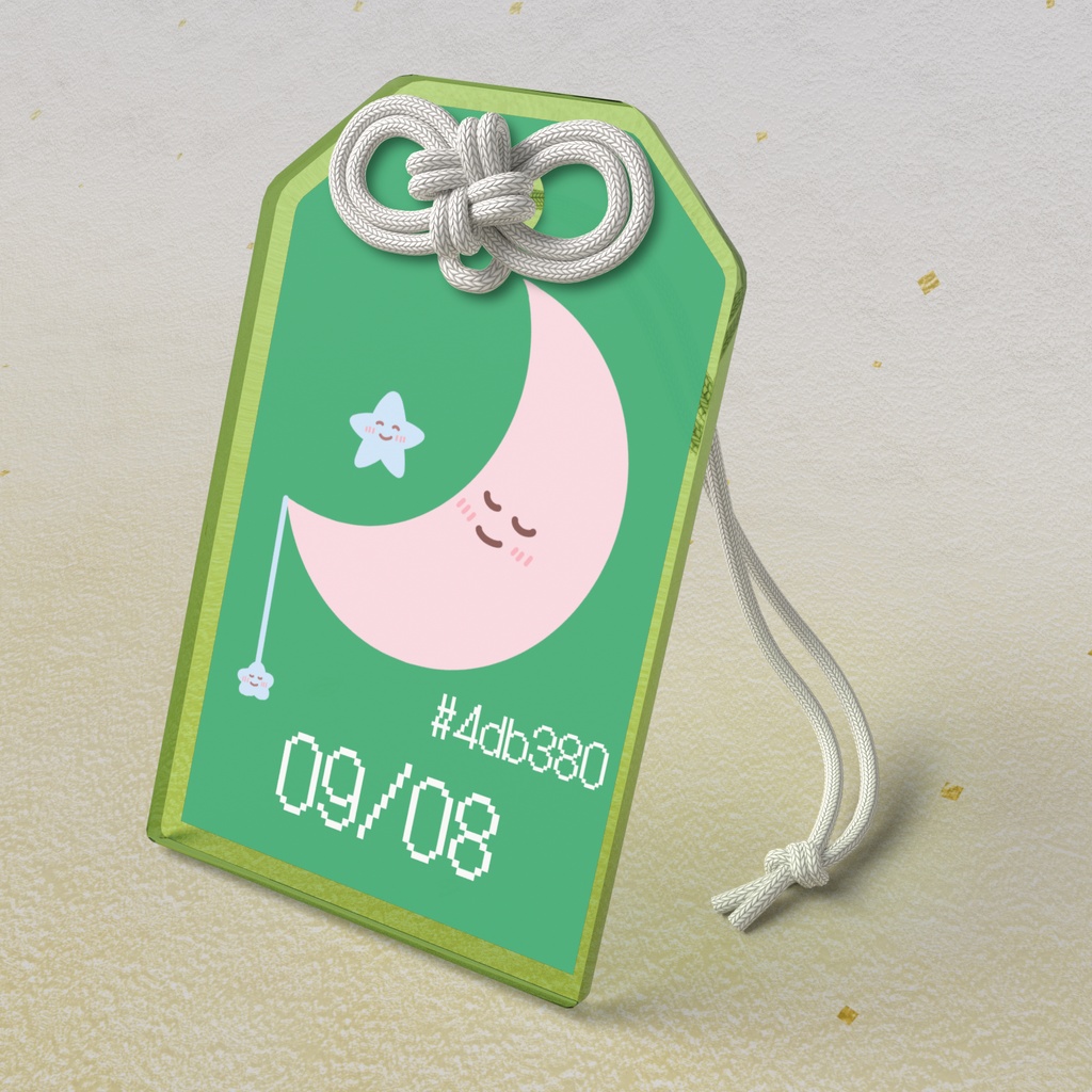 🌙【9月8日】バースデーカラーアクリルお守りキーホルダー/アクアマリーン
