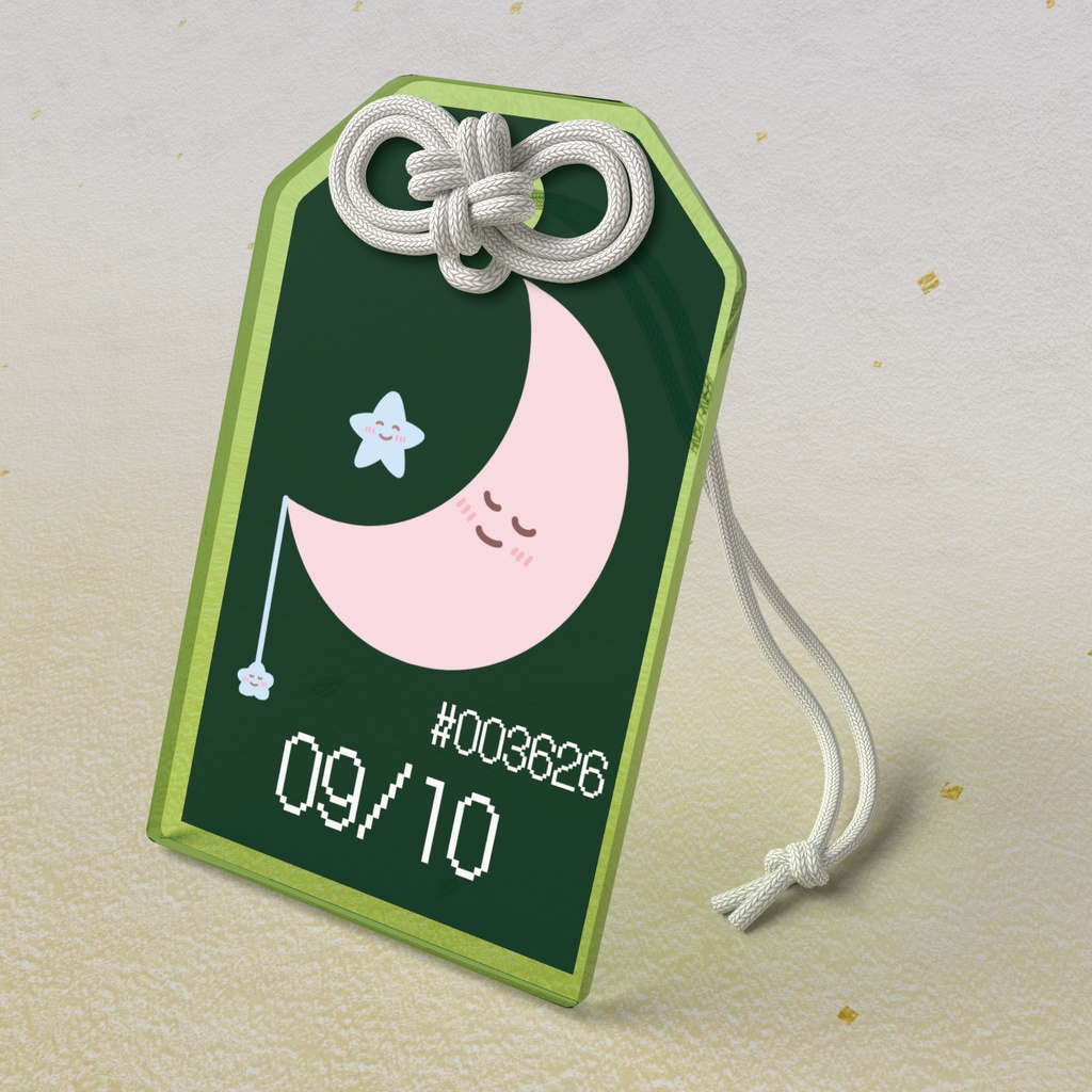 🌙【9月10日】バースデーカラーアクリルお守りキーホルダー/鉄紺