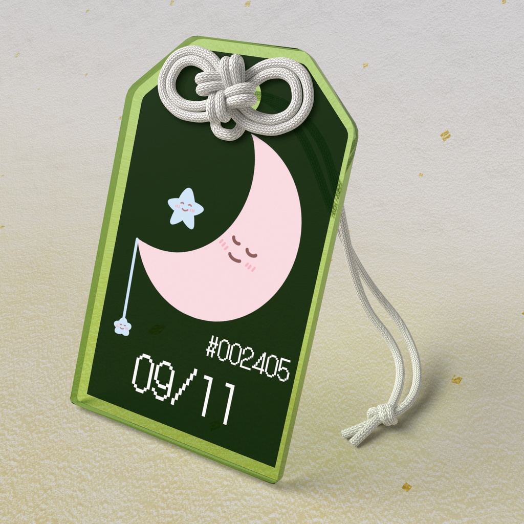 🌙【9月11日】バースデーカラーアクリルお守りキーホルダー/ブループリュス