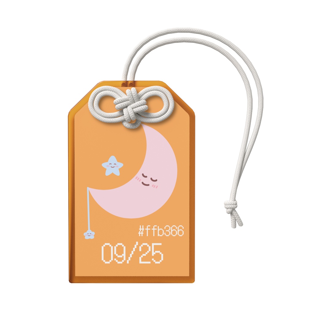 🌙【9月25日】バースデーカラーアクリルお守りキーホルダー/サンオレンジ