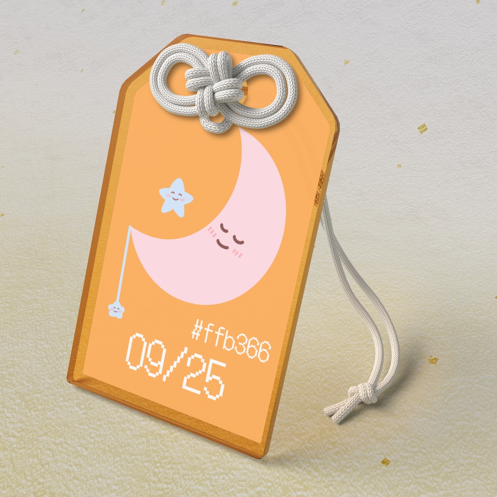 🌙【9月25日】バースデーカラーアクリルお守りキーホルダー/サンオレンジ