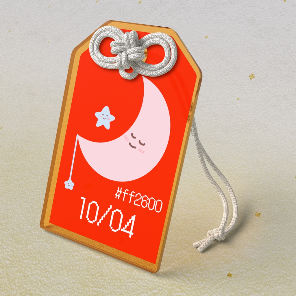 🌙【10月4日】バースデーカラーアクリルお守りキーホルダー/フレイムオレンジ