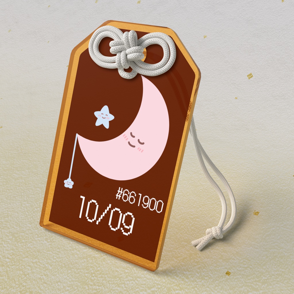 🌙【10月9日】バースデーカラーアクリルお守りキーホルダー/テラローザ