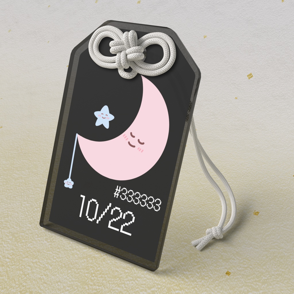 🌙【10月22日】バースデーカラーアクリルお守りキーホルダー/石板色