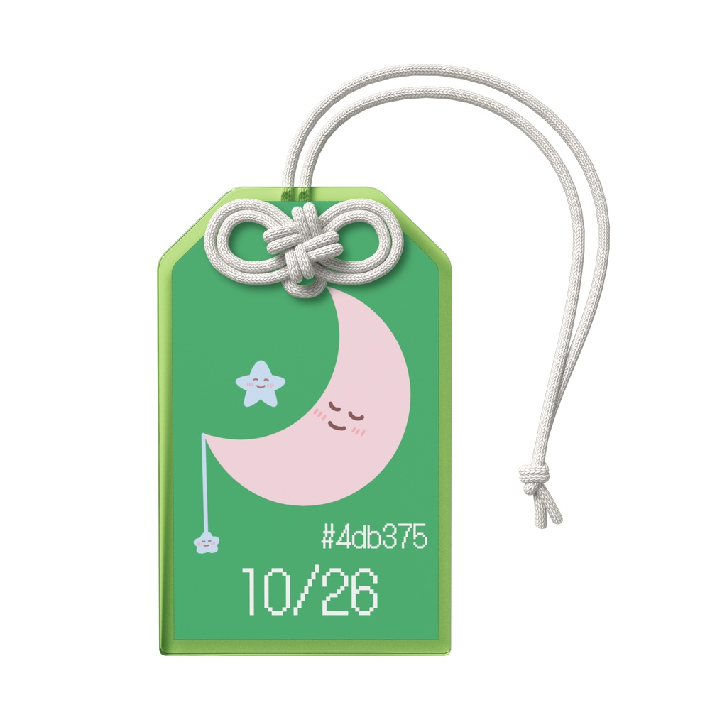 🌙【10月26日】バースデーカラーアクリルお守りキーホルダー/ライトターコイズ