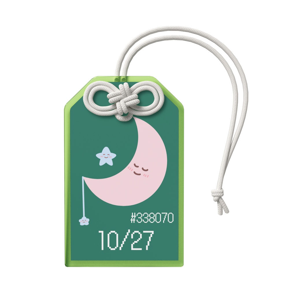 🌙【10月27日】バースデーカラーアクリルお守りキーホルダー/錆納戸/さびなんど