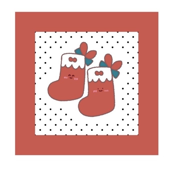 クリスマス🎄わくわく靴下ステッカー