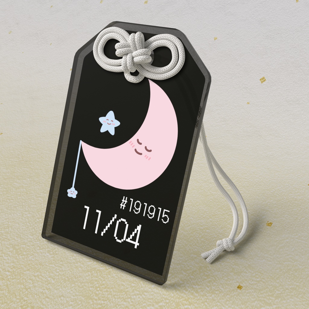 🌙【11月4日】バースデーカラーアクリルお守りキーホルダー/トープ