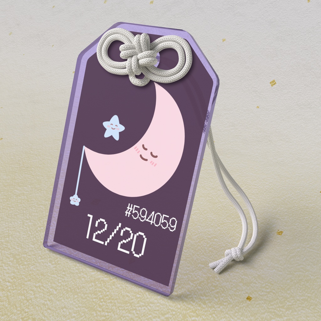 🌙【12月20日】バースデーカラーアクリルお守りキーホルダー/ヒーザー