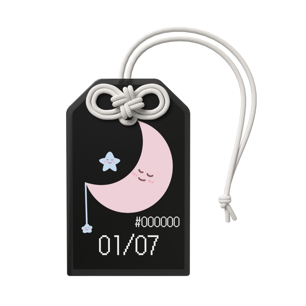 🌙【1月7日】バースデーカラーアクリルお守りキーホルダー/漆黒