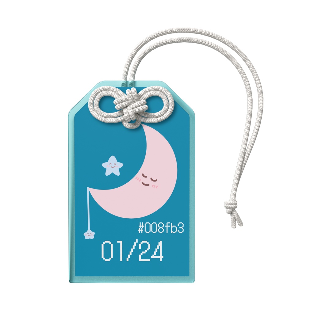 🌙【1月24日】バースデーカラーアクリルお守りキーホルダー/鴨の羽色/かものはいろ