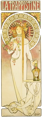 PNG画像：ブランデー広告アール・ヌーヴォーイラスト