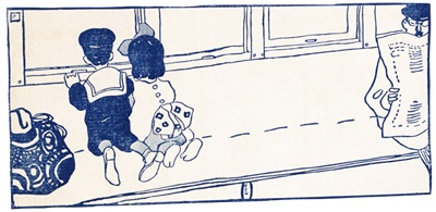 PNG画像|明治時代の少女(ヨヘイ画)アンティークイラスト素材4枚セット