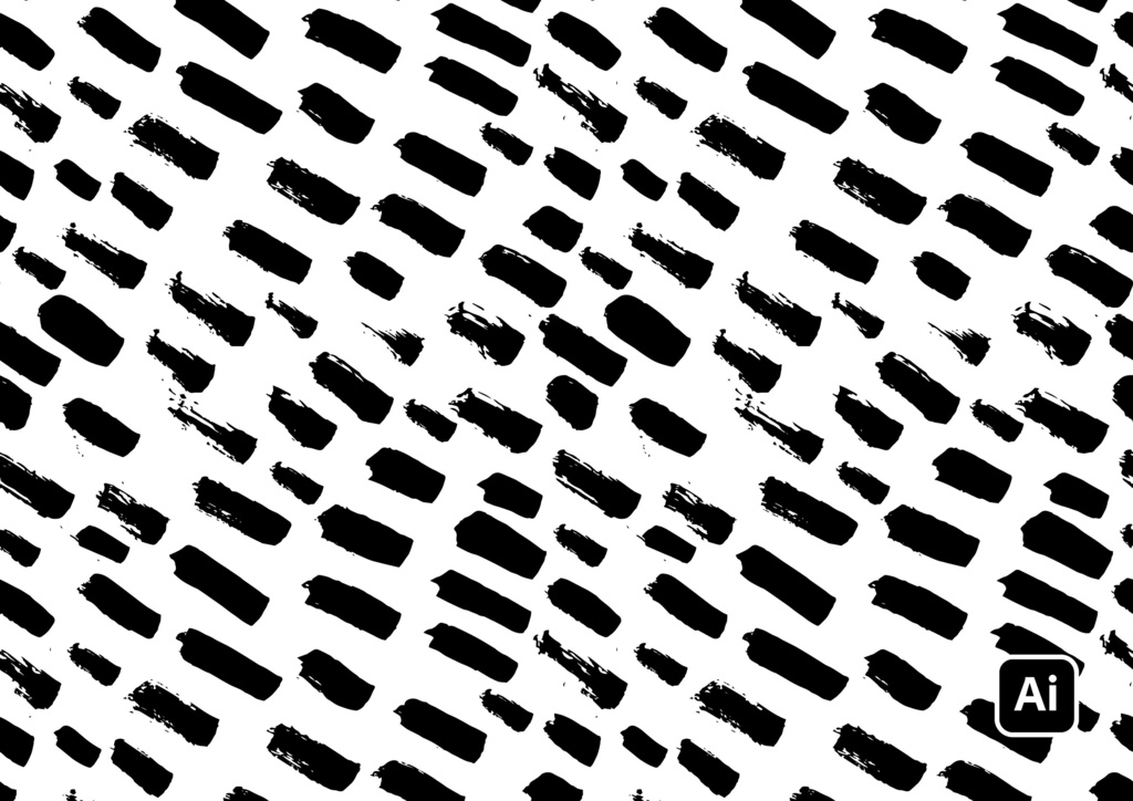 【デザイン素材】ブラシパターンベクター素材 .ai