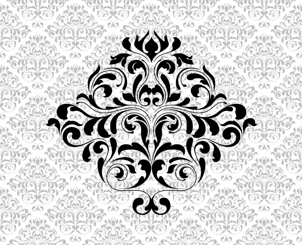 【PNG】ロイヤルダマスク装飾パターンセット