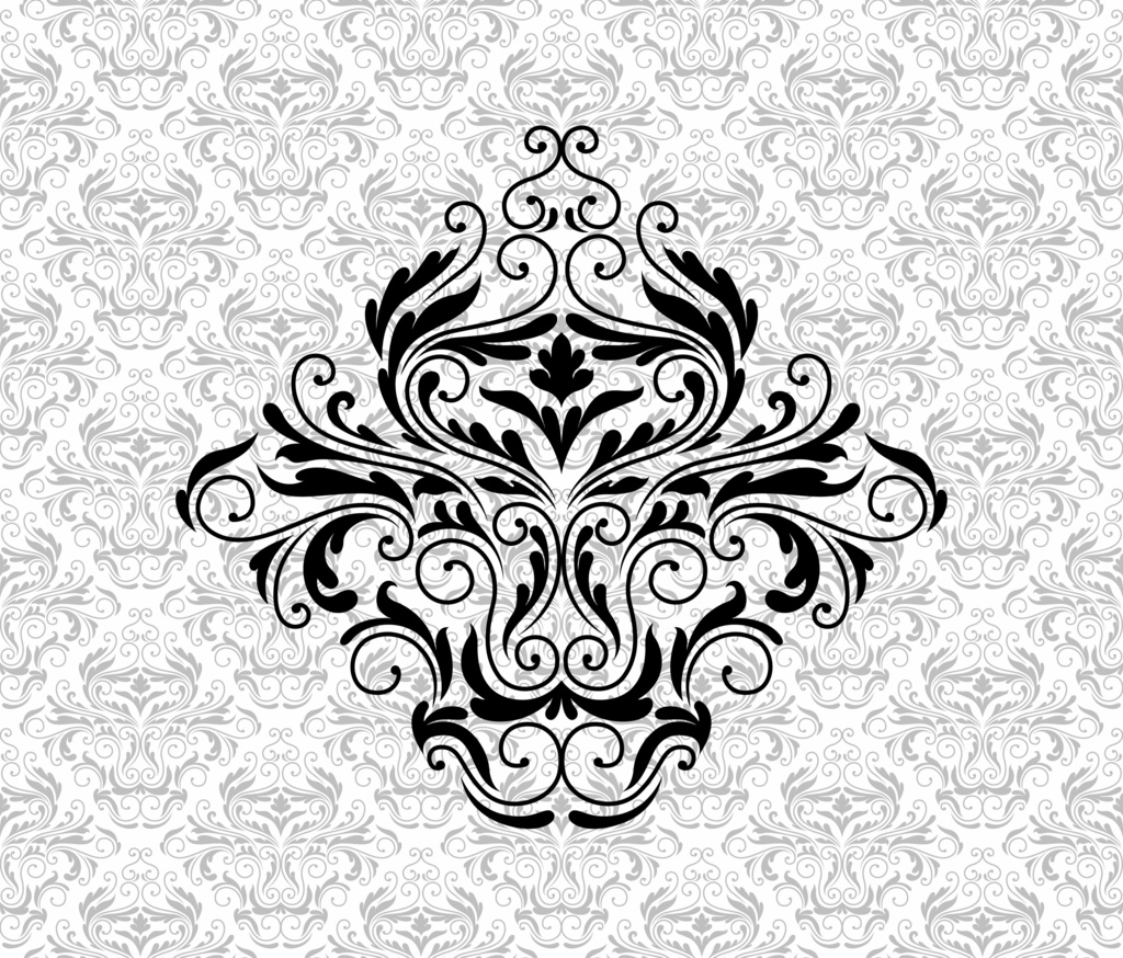 【PNG】ロイヤルダマスク装飾パターンセット