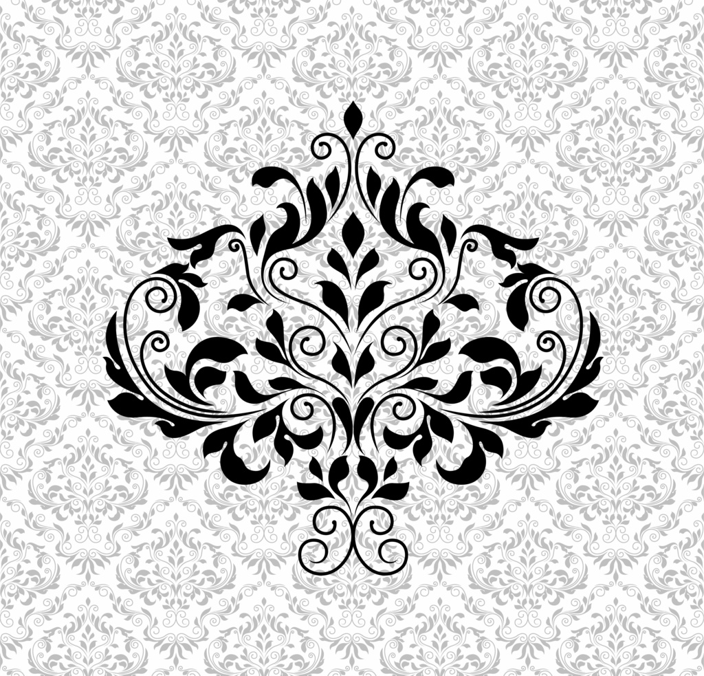 【PNG】ロイヤルダマスク装飾パターンセット