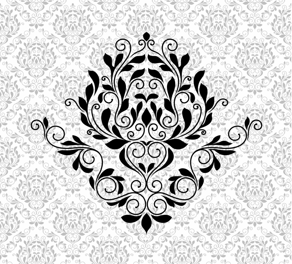 【PNG】ロイヤルダマスク装飾パターンセット