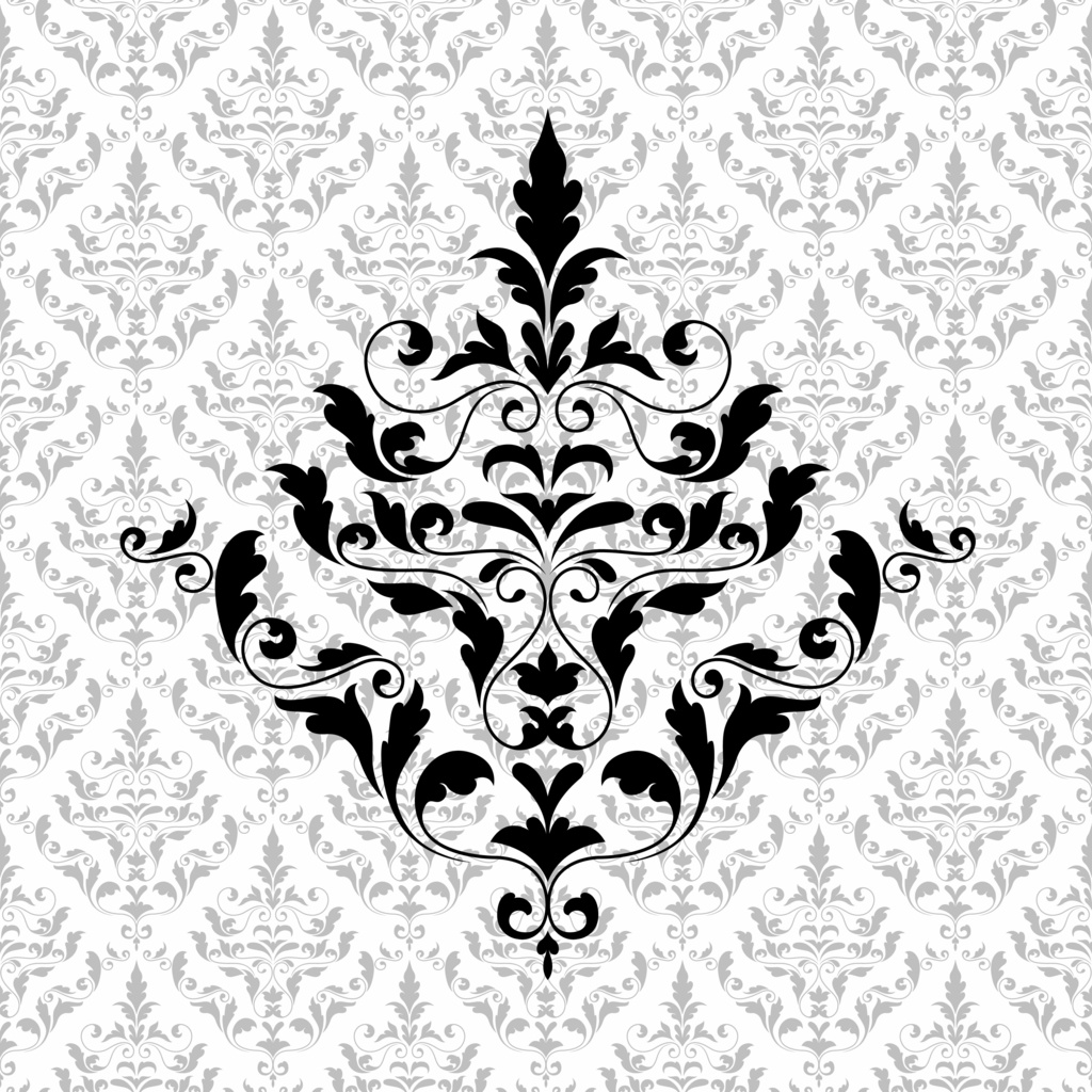 【PNG】ロイヤルダマスク装飾パターンセット