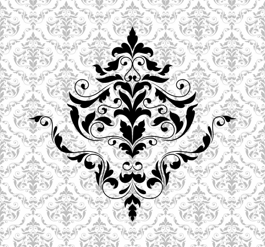 【PNG】ロイヤルダマスク装飾パターンセット