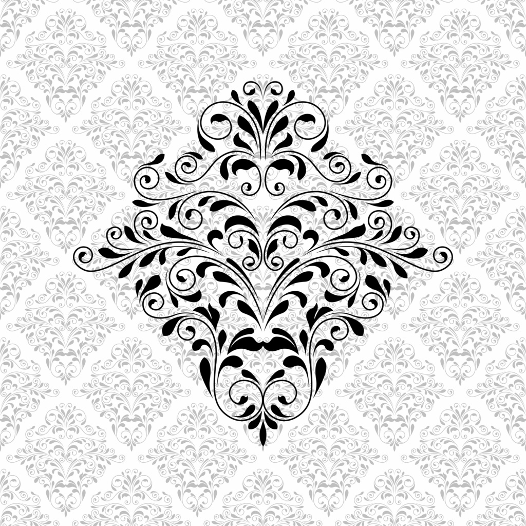 【PNG】ロイヤルダマスク装飾パターンセット