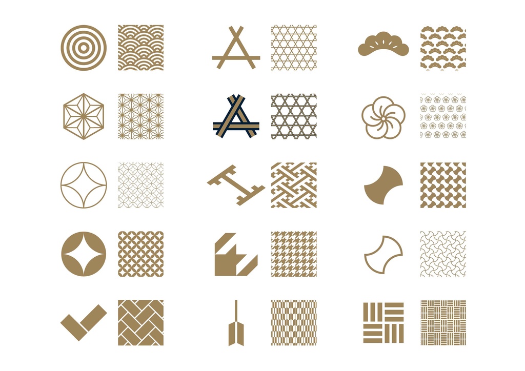 【デザイン素材】和柄パターンセット50種 ai