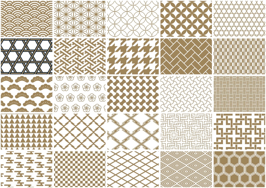 【PNG】和柄パターンセット 50種