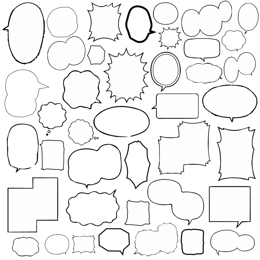 【デザイン素材】吹き出しマニア|手書き風 漫画吹き出しセット 約300種 PNG/Ai