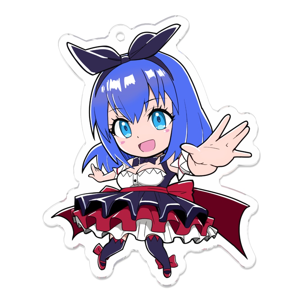 ちびキャラアクリルキーホルダー 70x70mm