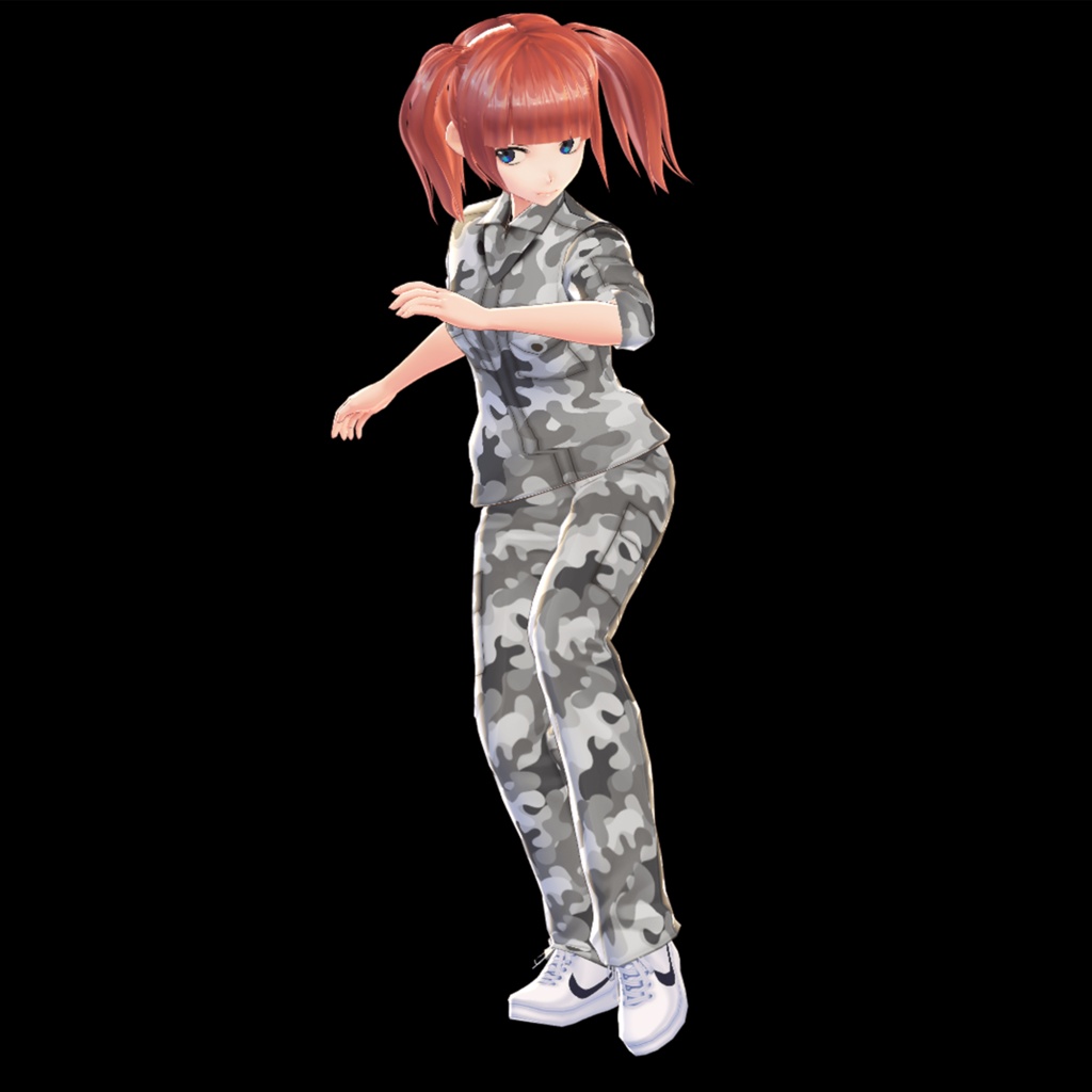 【VRoid】無料版あり!迷彩服上下セット 全6色