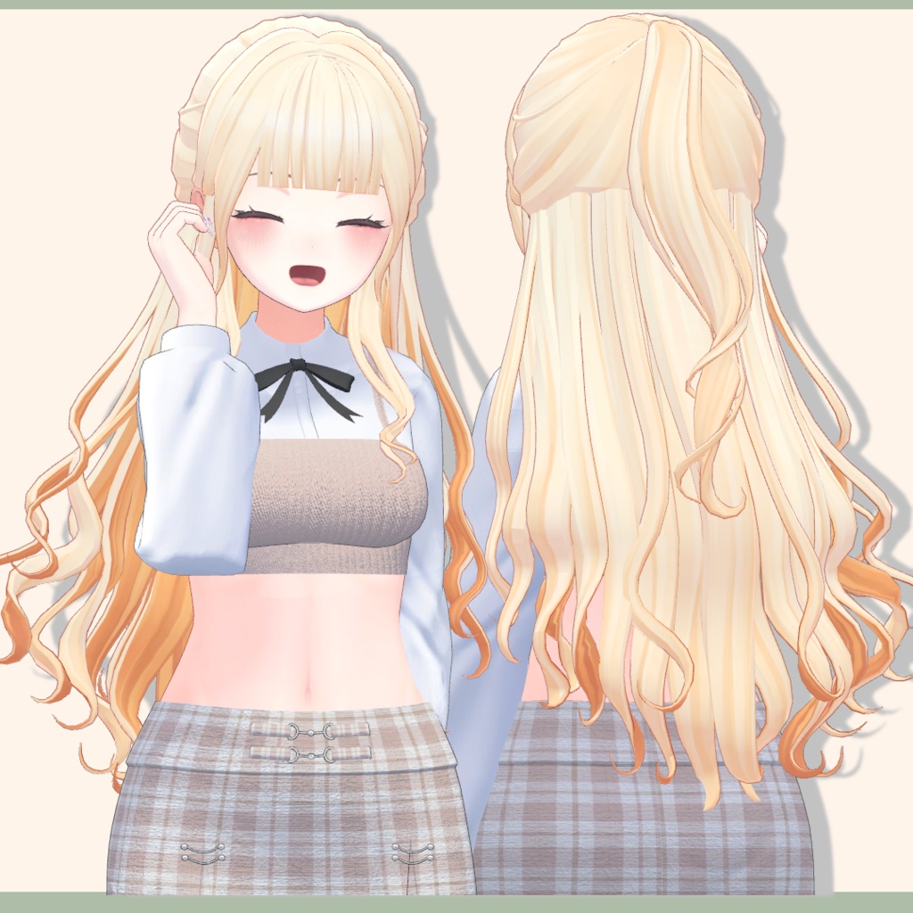 ハーフアップ - お嬢さまヘア