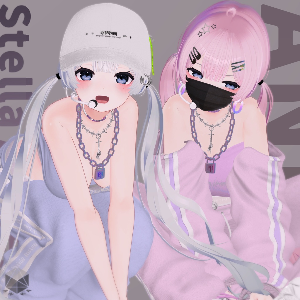 9アバター対応 [VRC Hair] Stella Arpiem ft.EXTENSION CLOTHING x ANKA