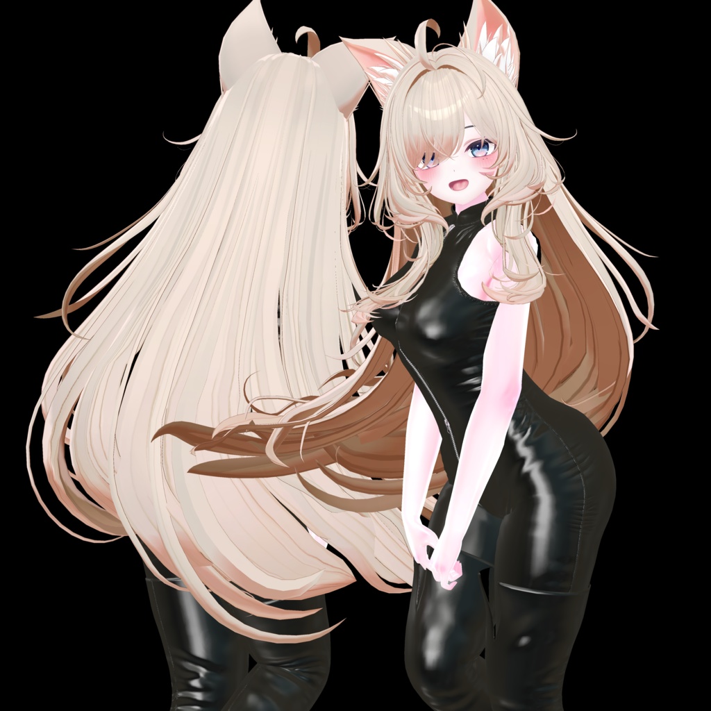 [3Dヘアモデル] 狐耳付きのロングヘア 缩略图 2