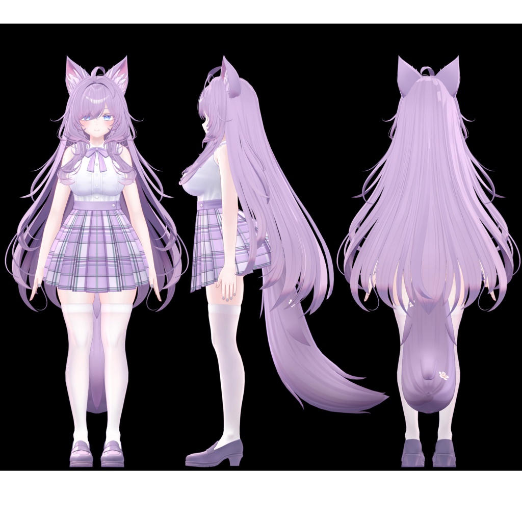 [3Dヘアモデル] 狐耳付きのロングヘア 缩略图 6