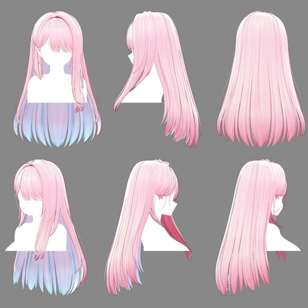 [3Dヘアモデル] ギャルヘアV.2 缩略图 9