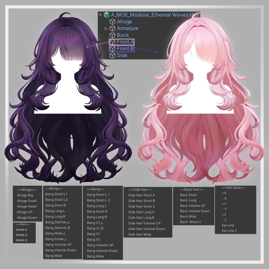 [3Dヘアモデル] Ethereal Waves 缩略图 5