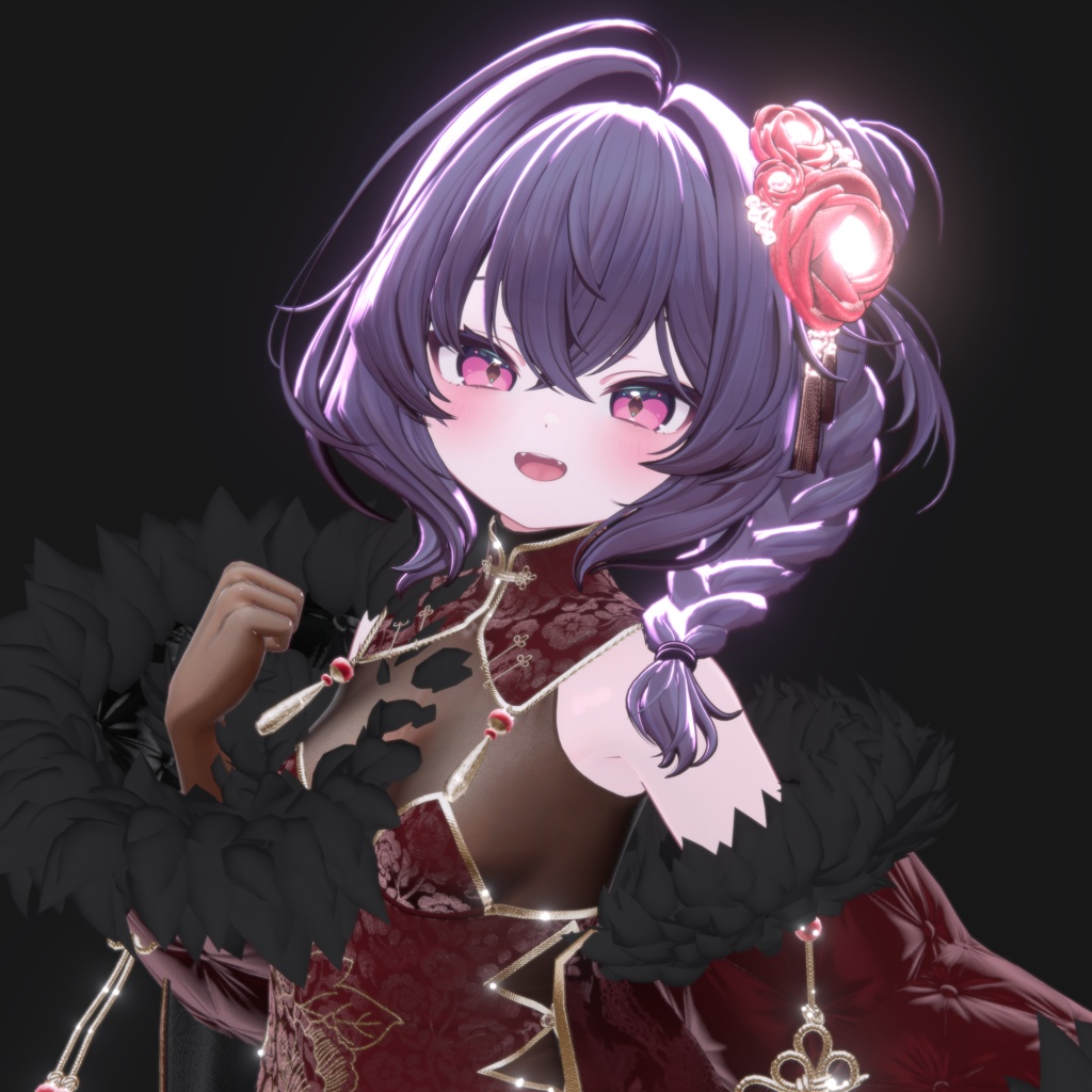[3Dヘアモデル] Side Braid Bun Hair (8アバター対応) 缩略图 5